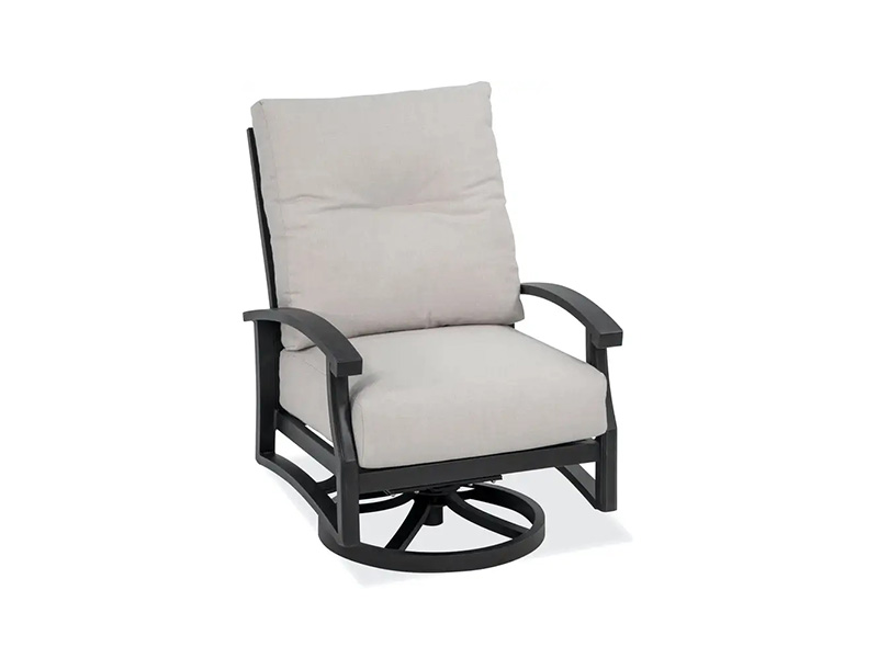 Senex Bronze Aluminium Pulvinar Patio Swivel Club Cathedra