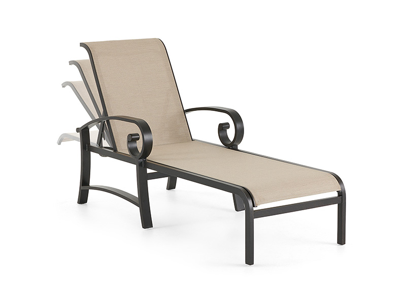 Solstitium Aluminium Patio Sling Chaise Lounge