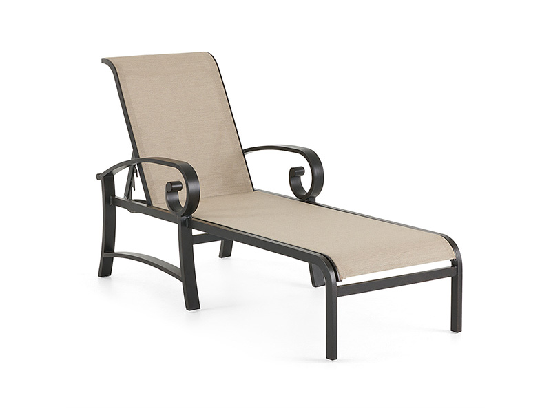 Solstitium Aluminium Patio Sling Chaise Lounge